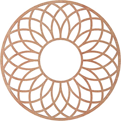 Image of Ekena Millwork 22 inchOD x 7 1 /2 inchID x 3 /8 inchT Cannes Wood Fretwork Pierced Ceiling Medallion, Cherry