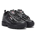 Fila Disruptor II Premium Trainers Black/Red/White - 6.5 UK