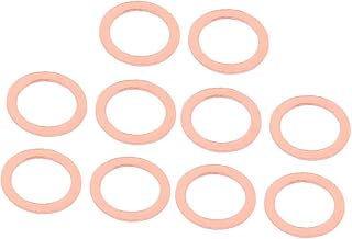 New Lon0167 10pcs 10mm x 14mm x 1mm Flat Ring Copper Crush Washer Sealing Gasket Fastener(10 stÃ¼cke 10mm x 14mm x 1mm Flacher Ring Kupfer Crush Unterlegscheibe Dichtung Fastener