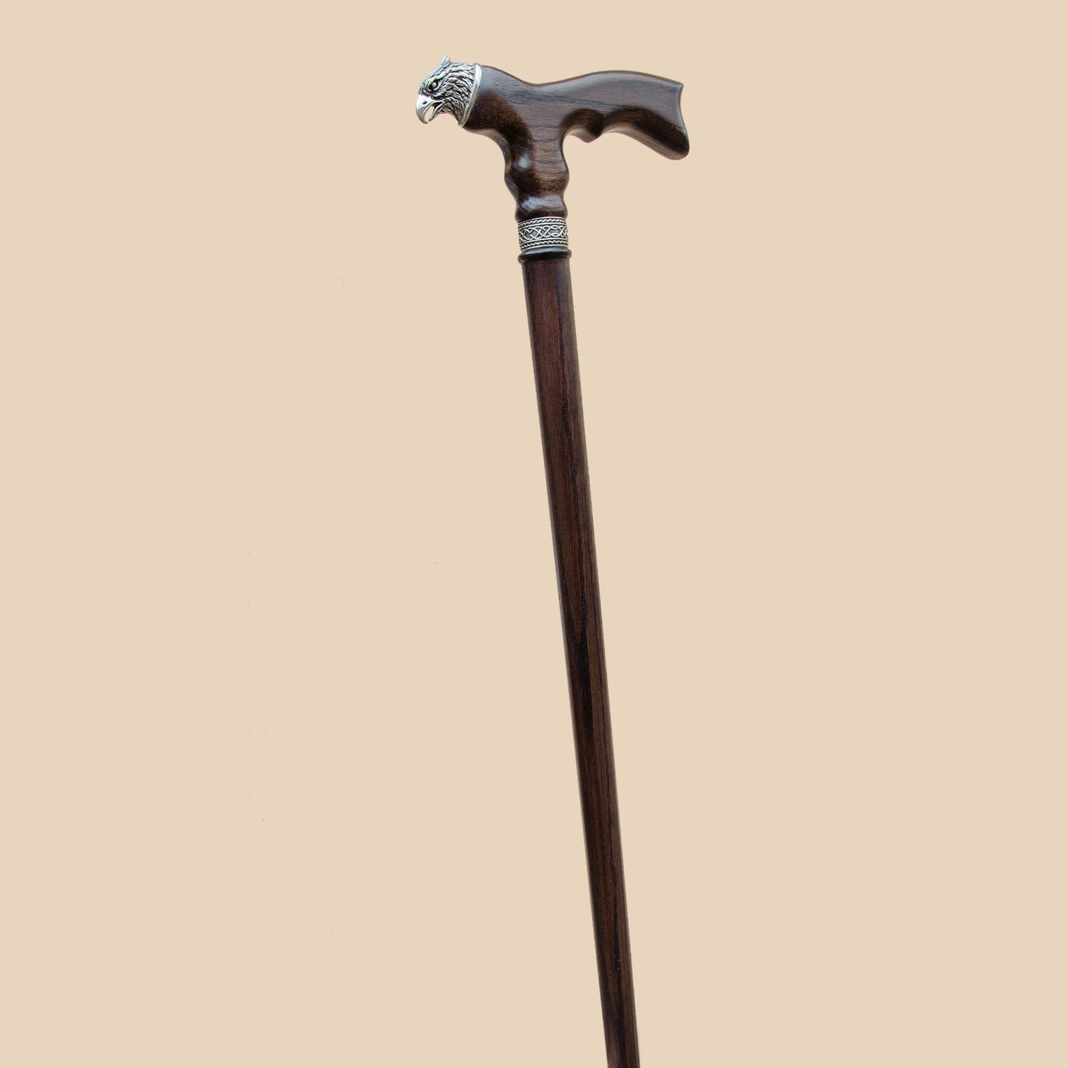 Fancy Wooden Walking Cane for Men - Eagle - Unique Carved Wood Canes and Walking Sticks Fashionable