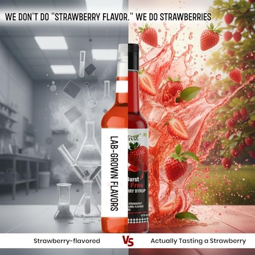 Image of Sugar Free Berry Burst Summer Syrup - By Vistevia - Diabetic And Keto Friendly - Sweetened Naturally With Stevia, Made With Real Strawberries Not Flavour And Colour - Pack Of 1 (470ML) Serves 15-20 Glasses