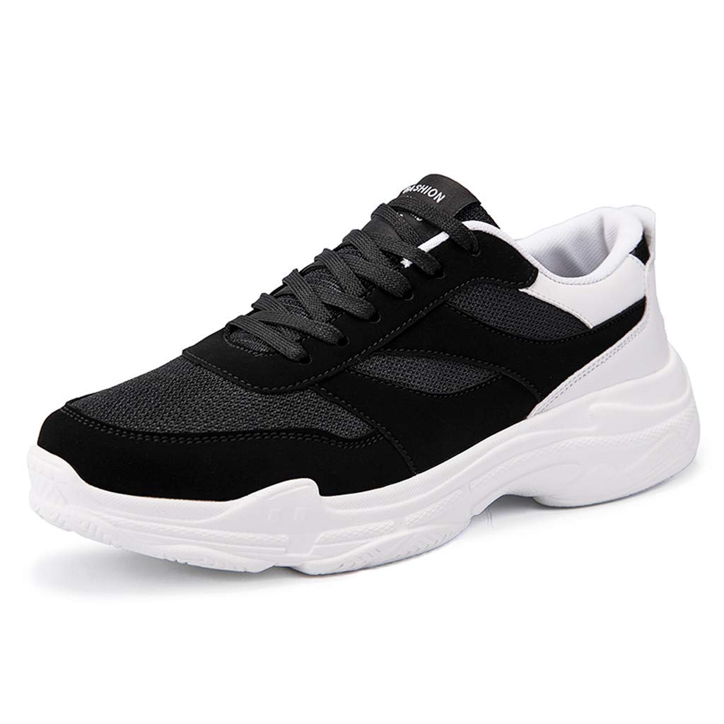 Fashion Running Shoes Men Plus Size Mens Tennis Shoe Walking Thick Bottom  Breathable Strap Lace Athletic Training Sport Causal Wild Sneakers