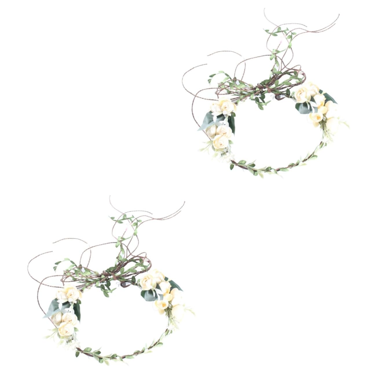 MAGICLULU 2piezas Guirnalda De Flores Simuladas Bohemia Para Cabeza Tocado Para Bodas y Fotografía