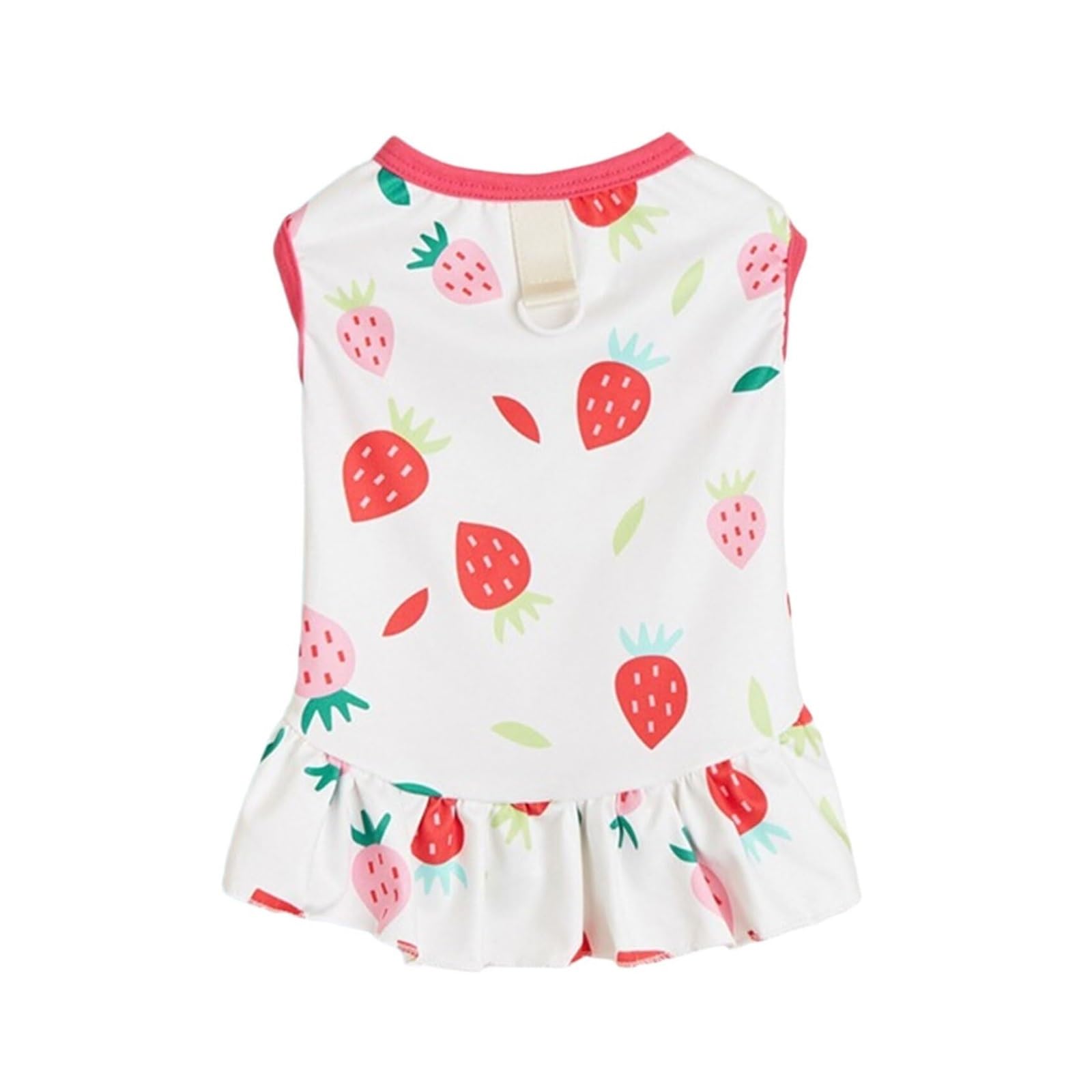 Robe pour chien avec anneau de traction | Jupe fraise ajustable pour promener votre animal