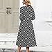 Women's Dress Crewneck A-Line Dresses with Pockets 3/4 Sleeve Casual Loose Sundress Fashion Printed Comfy Flowy Dress