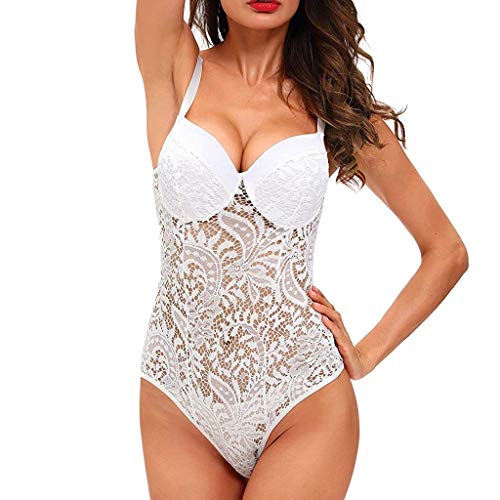 Preisvergleich Produktbild JUSTSELL Erotische Unterwäsche Damen Unterwäsche Große Größen Dessous Erotische Unterwäsche Am Halsstück V-Kragen Perspektive Sexy Siamesische Shorts Babydoll Lingerie