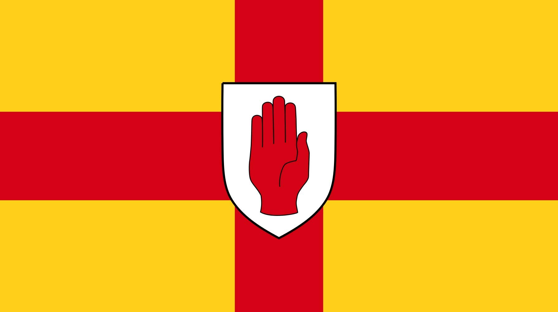 Drapeau Ulster paysage 1.5m² aux finitions soignées de 100x150cm