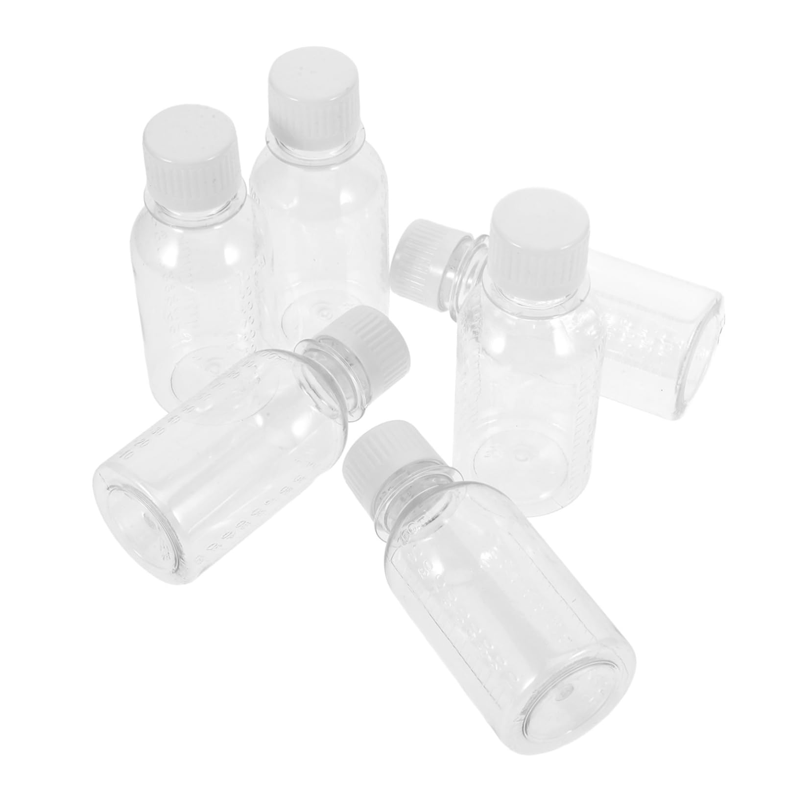 FELTECHELECTR 6pcs Pill Jar Medicine Storage Bottles Lab Chemical Bottle Capsules Container Powder Pill Bottle Tablets Powder Holder Medicine Chemical Bottles Medicine Bottle The Pet Transparent