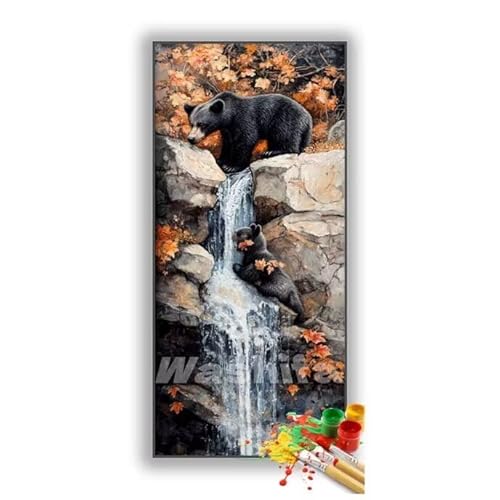 �������G �F �� �����h��G �L�b�g DIY ��l ���S�Ҍ��� �f�W�^�����G ��h�� �����L�b�g�ɂ��G�� Paint By Numbers �A�N�����y�C���g ���ʉ� �����Ńy�C���g �z�[�� �I�t�B�X���� �M�t�g 35x70 cm, �t���[���Ȃ�