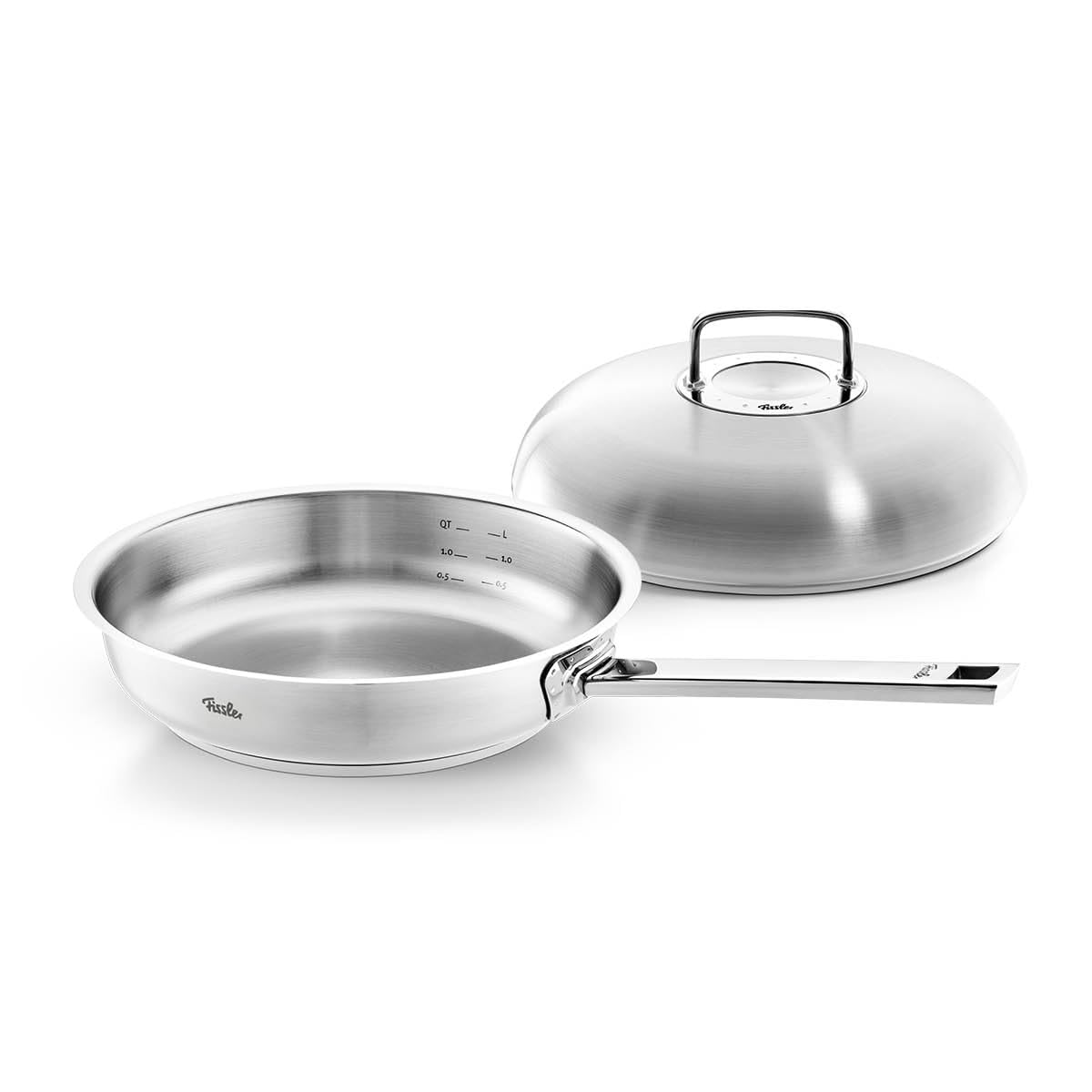 Fissler Bratpfanne Original-Profi Collection Pfanne 28cm mit Hochraumdeckel – Edelstahl 18/10, CookStar Boden