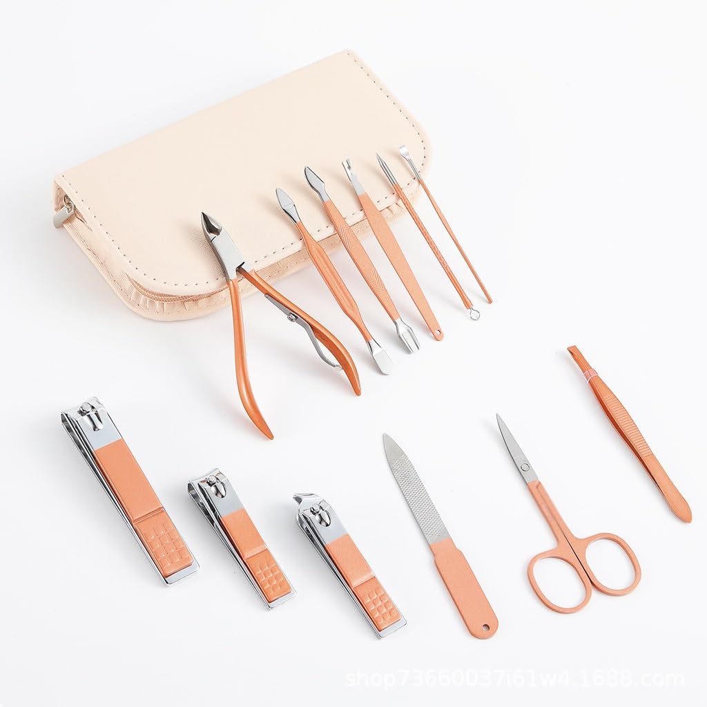 Zestaw do manicure, Zestaw do manicure, Zestaw do Zestaw do obcinania paznokci 12-częściowy zestaw kosmetyczny Obcinacz do paznokci Manicure Kompletny zestaw do domu Obcinacze do paznokci
