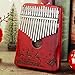 Produktbild BOTOWI Upgrade Professionelle Kalimba 17 Schlüssel mit Unterricht, Daumenklavier mit Tuning Hammer, Mbira Afrikanisches Holz Musikinstrument für Kinder, Erwachsene, Anfänger,Matte