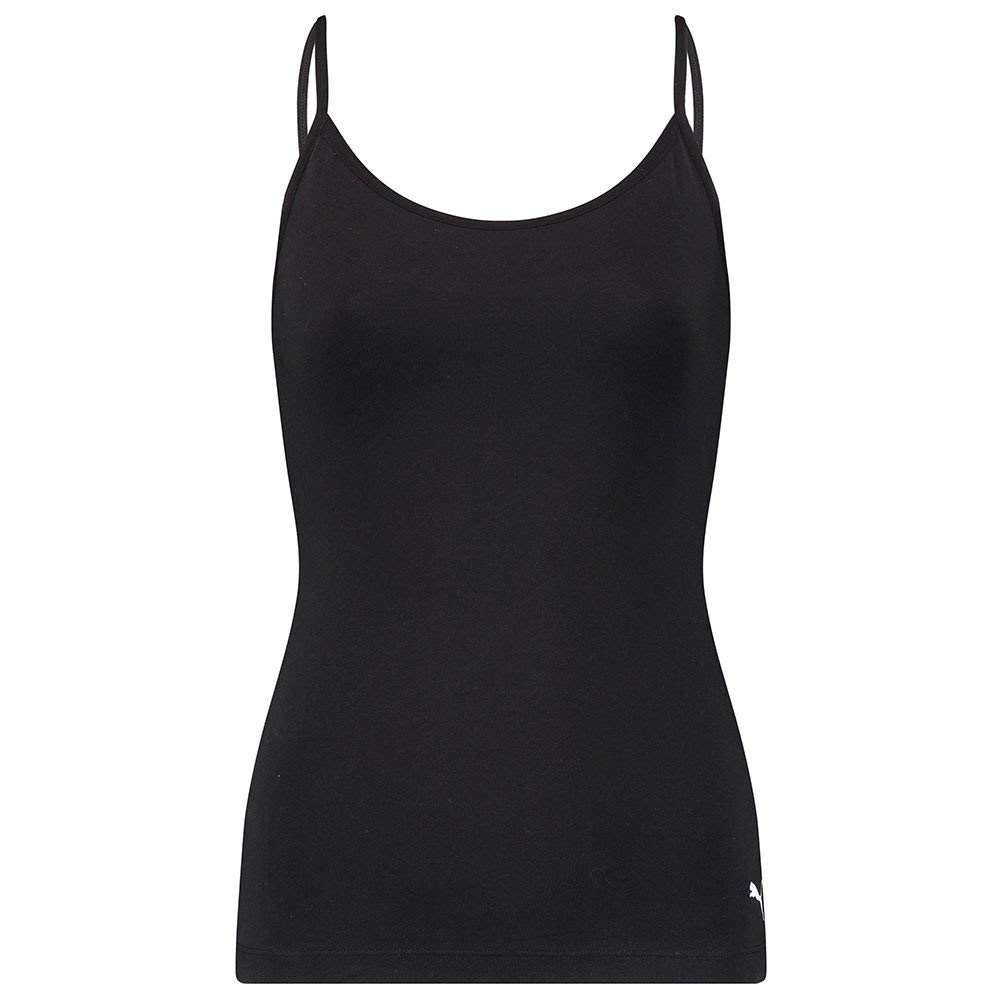 Puma Women's Black Cotton Modal Slim-Fit Camisole Top, - Xs