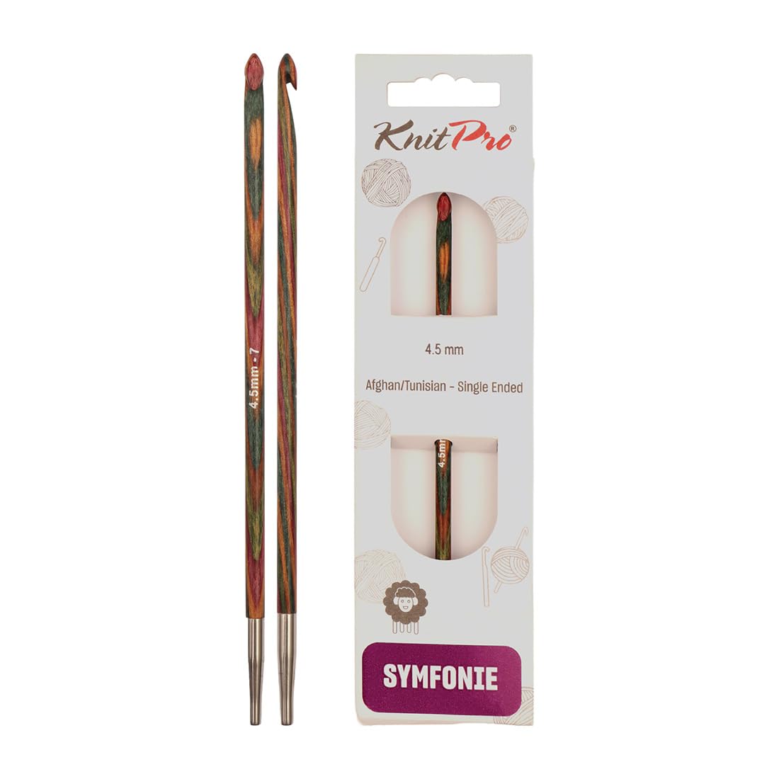 KnitPro Symfonie Afghan/Tunisian Crochet Hook | 4.50mm