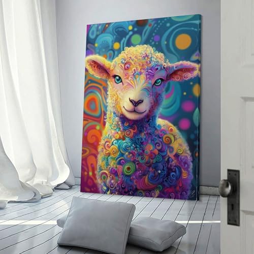 Art mural vibrant moutons pour créer un cocon de douceur dans votre chambre