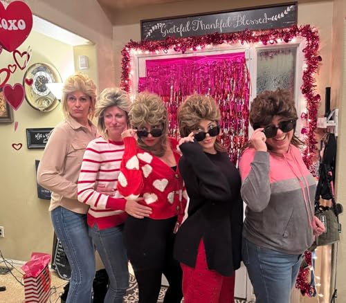 adequate 80s mullet wig for women fluffy and layered hairpiece for perfect for costume parties and cosplay light brown