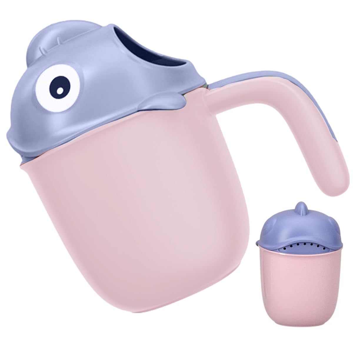 Baby Shower Shampoo Cup Baby Bath Jug Fish Shaped Baby Bath Rinser Wash Hair Cup Rinser Shower Sprinkler (Green)