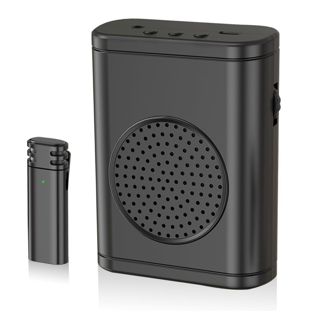Amplificatore vocale portatile con microfono cravatta senza fili cuffie 10W batteria ricaricabile 2600mAh potente sistema audio per insegnanti, guide, allenatori, presentatori