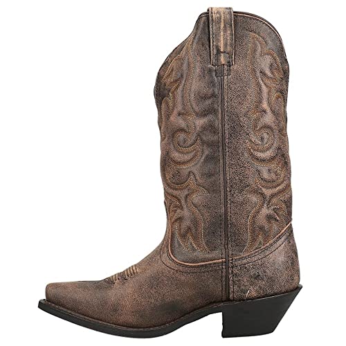 Laredo Womens Access Goat Snip Toe Dress Boots Knee High Low Heel...