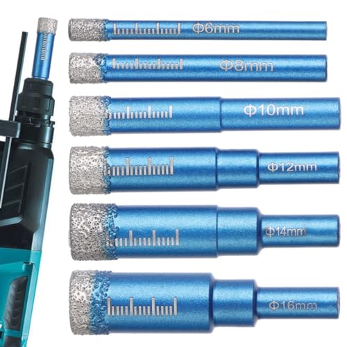 Kit de brocas diamantadas redondas 6 piezas miniatura 1