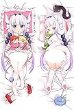 Miss Kobayashi's Dragon Maid Kanna Kamui 77069 Welfare Anime Pillow Cover/Body Pillowcase, Double-Sided Pattern Peach Skin/2WT Throw Pillow Case, Anime Fans' Favorite Cushion Covers