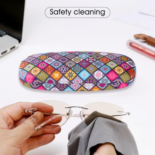 Image of PERFECTSIGHT Hard Shell Eyeglasses Case, PU Leather Protective Glasses Case, Cute Eyeglass Case for Women Men Girls