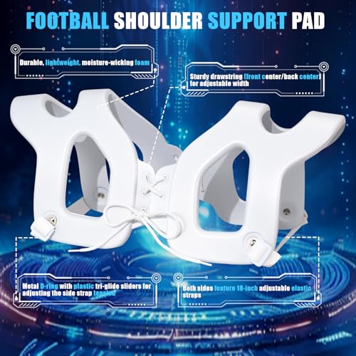 Football Shoulder Pads,Youth Football Pads,Football 丨Hockey &Lacrosse,Under Shoulder Pad Protection for Kids and Adults (Adult Size)