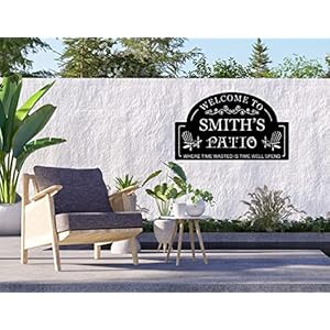 Personalized Metal Patio Sign, Patio Signs and Decor Outdoor, Welcome to Our Patio Wall Decor, Custom Patio and Decor, Personalized Outdoor Signs for Patio, Backyard Metal Sign, Housewarming Gift Personalized Metal Patio Sign Patio Signs and Decor Outdoor Welcome to Our Patio Wall Decor Custom Patio and Decor Personalized Outdoor Signs for Patio Backyard Metal Sign Housewarming Gift