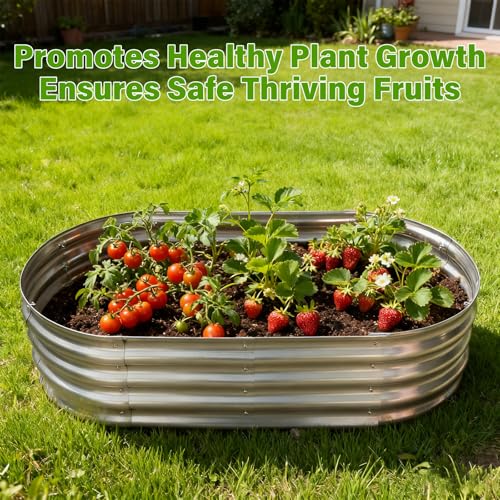 Galvanized Raised Garden Bed for Outdoor: 4X2X1ft Durable Metal Vegetable Plant Container Kit - Oval Planter Box for Gardening Flower Trough (2 Pack) - Image 6
