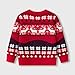Girls Holiday Sweater,Ugly Christmas Sweater Kids Funny Xmas Tree Holiday Outfit Boys Toddler Girl Cute Reindeer Sweaters Matching Plus Size 03 Red 90