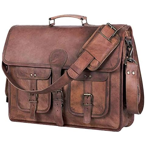 KPL 18 Inch Leather Briefcase for Laptops Cover