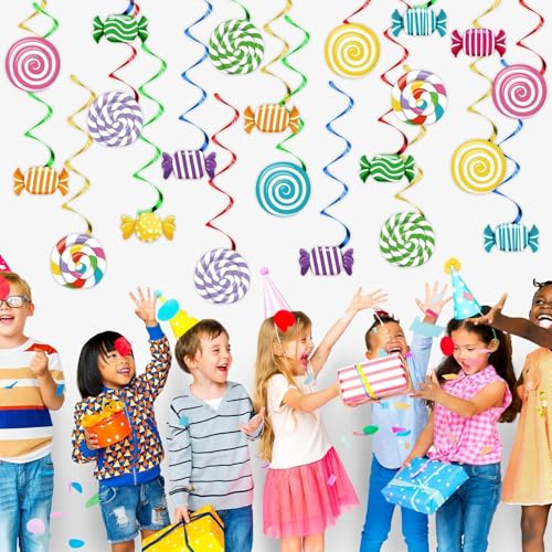 48pcs Candyland Birthday Party Swirls Decorations