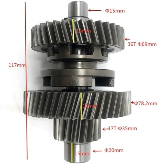 Motorcycle Drive Shaft Forward Or Reverse Gear Fit For 150CC Go Kart Dune Buggy Middle Output(Middle Shaft)