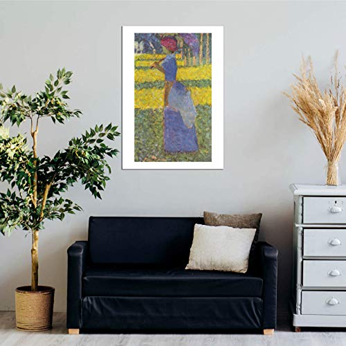 Affiche Georges Seurat Femme avec parasol tableau encadré mat M - 2