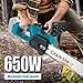 12 Inch Cordless Chainsaw for Makita 18V Battery, Portable Battery Powered Chainsaw Handheld Chain Saw for Tree Trimming Branches Wood Cutting (2Pcs 5.5Ah Battery)