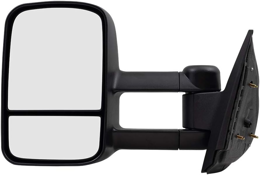 Brock Replacement Driver Manual Telescopic Tow Mirror Compatible with 2007-2014 Silverado Sierra Pickup Truck 20862094