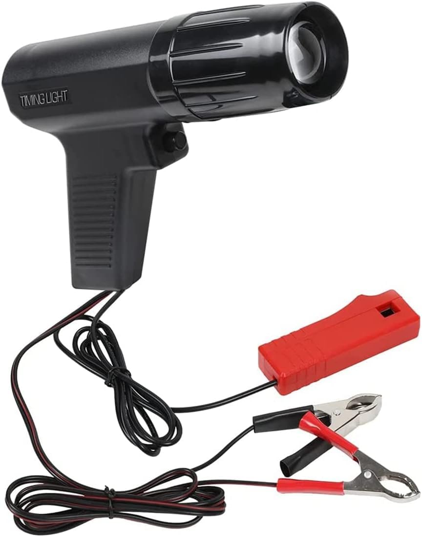 Timing Light Automotive 12V Engine Inductive Ignition Timing Light Gun Strong Flash Timing Lights for 2&amp;4 Stroke Petrol Engine with 10FT Test Lead,Reverse Polarity Protection for Car Motorcycle Marine