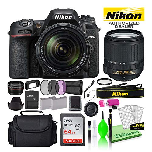 Nikon D7500 DSLR Digital Camera with 18-140mm VR Lens (1582) USA Model Deluxe