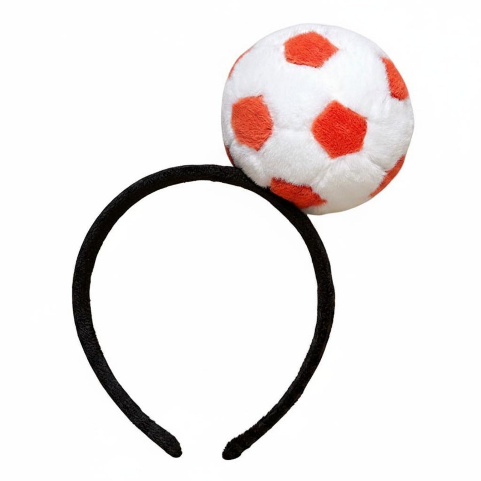 LOOM TREE® Stuffed Ball Furry Football Headband Fuzzy Football Headband Decorative Soft, Red White | Sporting Goods | Fitness, Running & Yoga | Clothing & Accessories | Sweatbands-image-16