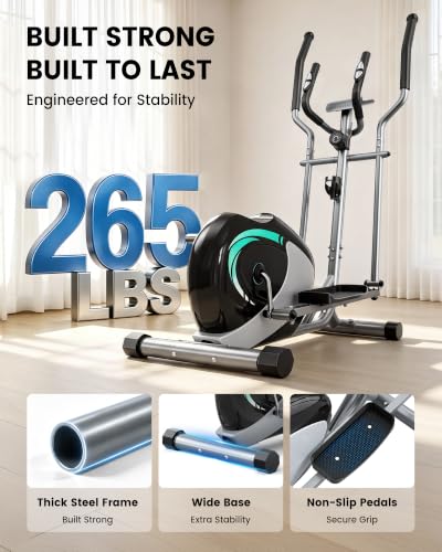 Image of Dripex Elliptical Exercise Machine, Ultra Quiet Magnetic Trainer for Home