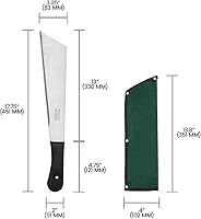 Vista 6 de Zenport Machete with Sheath, Carbon Steel Blade, PVC Handle