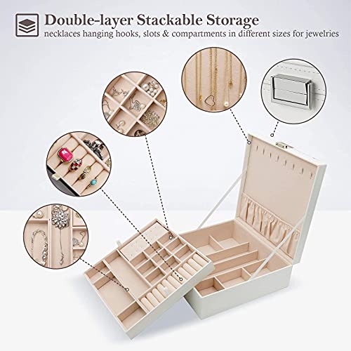 Procase Jewelry Box For Mother's Day Gift Bundle 3 Set Jewelry Trays Stackable Organizer For Drawer Vanity Dresser #TOP3