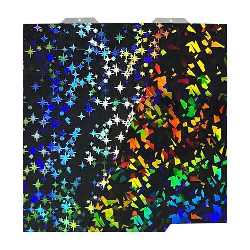 Image of IdeaFormer-3D Spring Steel Build Plate for Bambu Lab A1 Mini, Rainbow Confetti PEF+Galaxy PEY Double Sided Flexible Sheet, 184x184mm
