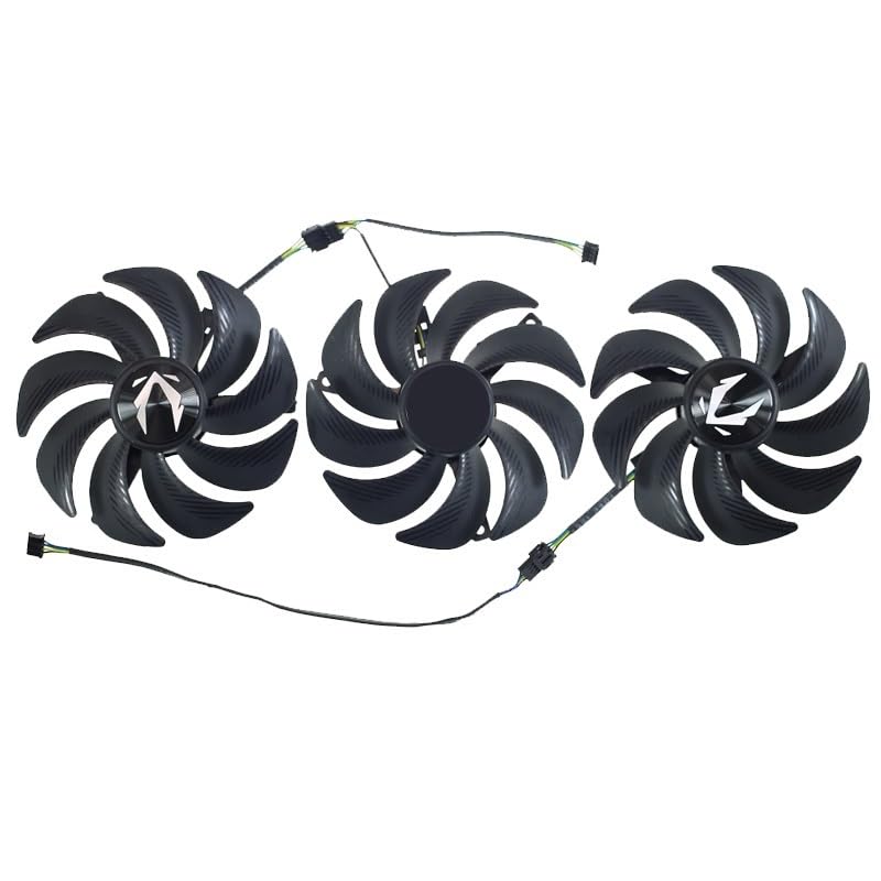 Ventilador de Tarjeta gráfica 4 Pines y 12 V CC, 0,5 A, para ZOTAC, para Juegos, para GeForce, para RTX 4070 Ti, 4080, 4090, AMP para Extreme(3PCS Set)