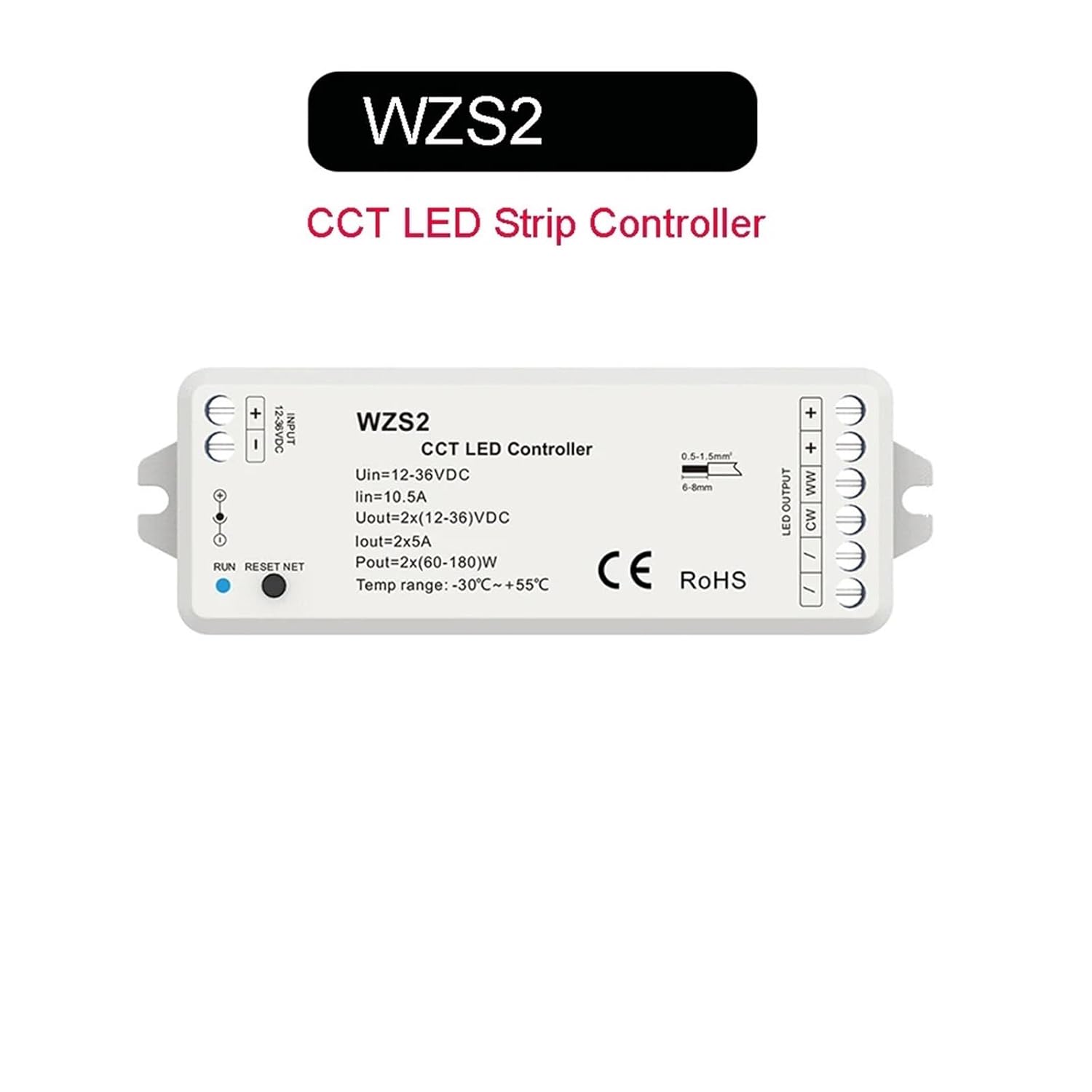 LED Controller 5 Channel 12V 24V 36V Indoor Lighting Dimmer Kit 8 Key Wall Mount Scene Panel(WZS2 Only)