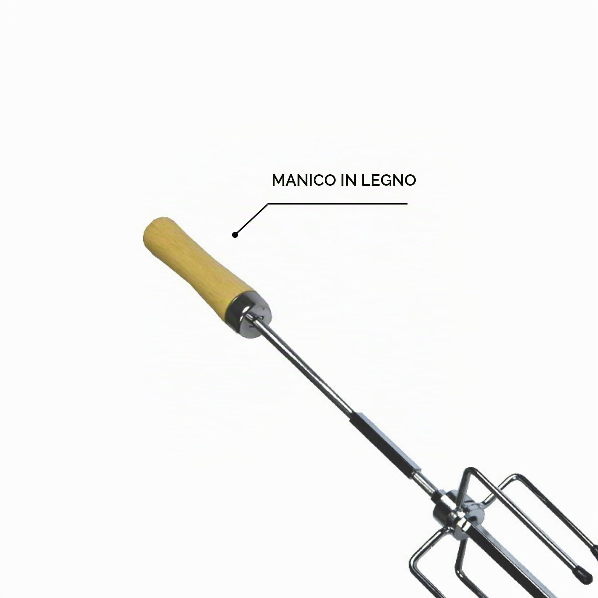 Cook’in Garden - Spiedo per Barbecue, Lunghezza 85 cm, Compatibile con Motore girarrosto AC084, Accessorio Resistente per Carne e pollame, Ideale per rosticceria Barbecue
