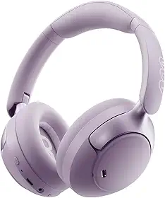 QCY H3 PRO ANC Fone de Ouvido Bluetooth, Headphone ANC Adaptáveis, Cancelamento Ativo de Ruído de 50 dB, Áudio sem fio de Alta Resolução LDAC, 55 Horas de Reprodução, Preto (Roxo)