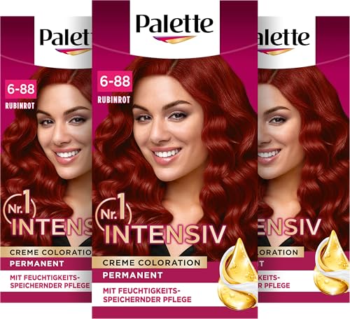 Palette Intensiv Creme Coloration 6-88/678 Rubinrot (115 ml) permanente Haarfarbe für leuchtende langanhaltende Farbbrillanz & 100% Grauabdeckung