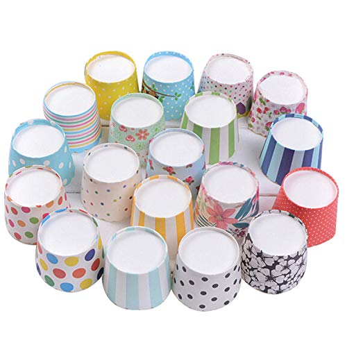 Paper Cupcake Holders. Gabkey 100pcs Random Colorful Premium