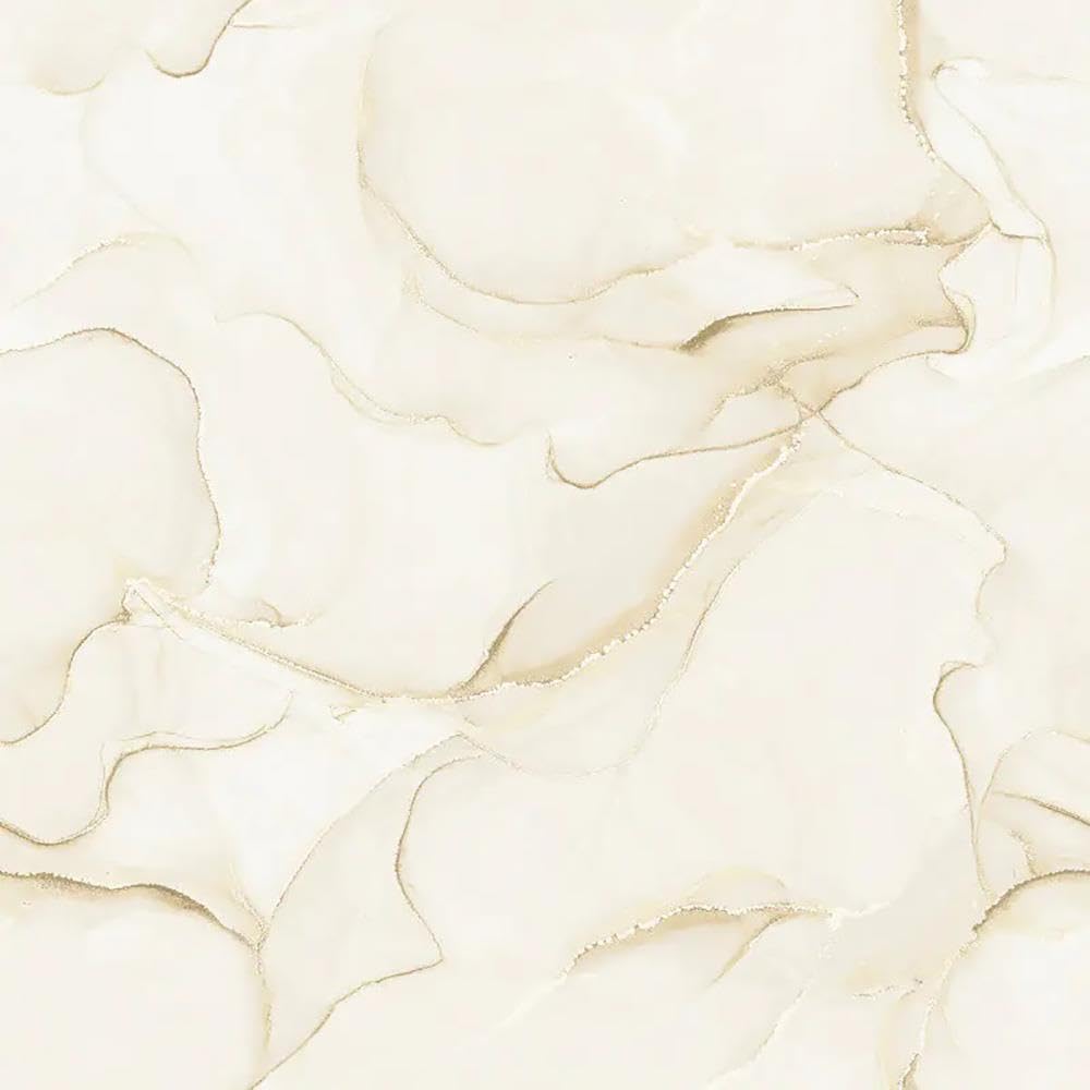 Yöl Cream Elysian Marble Wallpaper - Modern Contemporary Metallic Gold Effect - Trendy Stylish Feature Wall